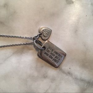 Juicy Couture Dog Tag “Nice Girls” Necklace